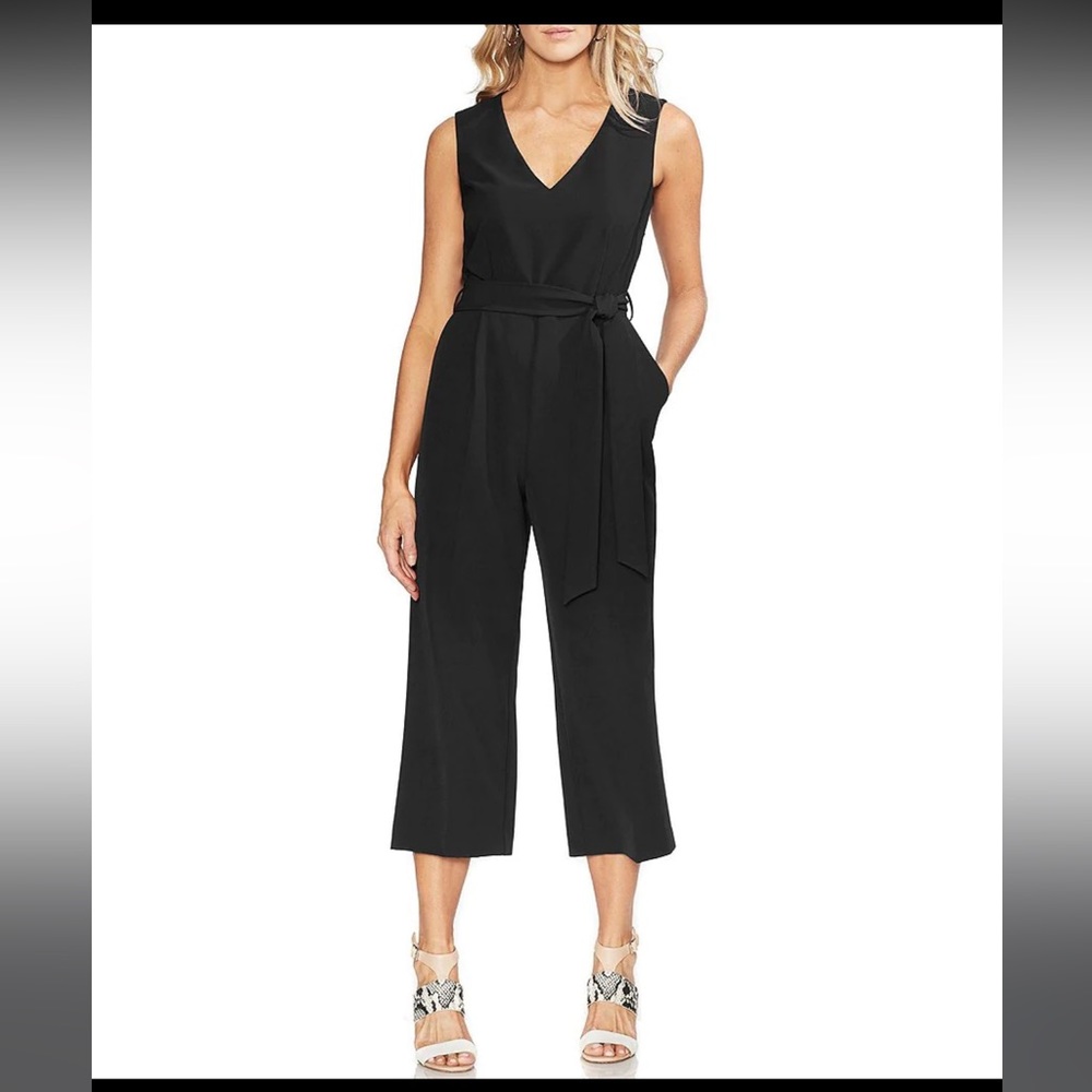 Vince Camuto
Sleeveless Belted Wide Leg Crop Jumpsuit